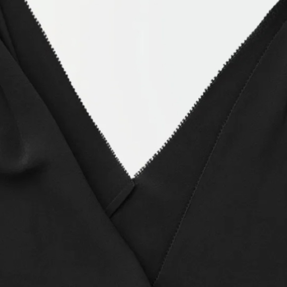 COS Black Silk Scarf detail dress - NWOT, size M - Picture 6 of 7